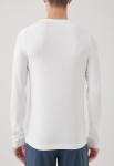 Pact Organic Cotton Men's Long Sleeve Crew Undershirt White
