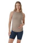 Pact Organic Cotton Maternity Tank Top - Ruched Soft Stretchy Sleeveless Maternity Top