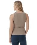 Pact Organic Cotton Maternity Tank Top - Ruched Soft Stretchy Sleeveless Maternity Top