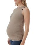 Pact Organic Cotton Maternity Tank Top - Ruched Soft Stretchy Sleeveless Maternity Top