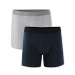 Pact Organic Cotton Men's Everyday Boxer Brief Underwear, 2 Pack