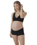 Pact Organic Cotton Maternity Foldover Brief Underwear for Pregnancy Postpartum, 4-pack Black