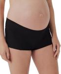 Pact Organic Cotton Maternity Foldover Brief Underwear for Pregnancy Postpartum, 4-pack Black