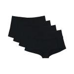 Pact Organic Cotton Maternity Foldover Brief Underwear for Pregnancy Postpartum, 4-pack Black
