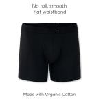 Pact Organic Cotton Men's Everyday Boxer Brief Underwear, 2 Pack Black