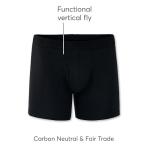 Pact Organic Cotton Men's Everyday Boxer Brief Underwear, 2 Pack Black