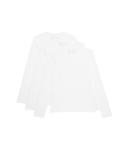 Pact Men's Cool Stretch Long Sleeve Crew Undershirt 3-Pack,White, X-Large