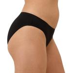 Pact Women's Bikini Underwear, Classic Fit Organic Cotton Panties with High Cut Leg, 2 Pack, Black/Black