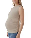 Pact Organic Cotton Maternity Tank Top - Ruched Soft Stretchy Sleeveless Maternity Top