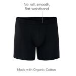 Pact Men's Underwear Boxer Briefs, Organic Breathable Cotton Underpants with Vertical Fly, 2 Pack, Black