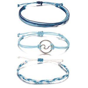 Colorful Waterproof Braided Wave Bracelets Set