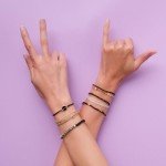 Bright Lines Stackable Bracelet Set for Women