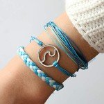 Colorful Waterproof Braided Wave Bracelets Set