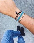 Pura Vida Pacific Blue Waterproof Bracelet with Charm