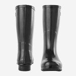 Stylish Black Mid-Calf Vegan Rain Boots for Women