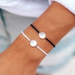 Rose Gold Mother of Pearl Adjustable Bracelet