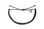 Pura Vida Waterproof Solid Black Charm Bracelet