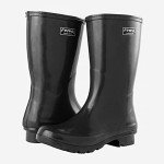 Stylish Black Mid-Calf Vegan Rain Boots for Women