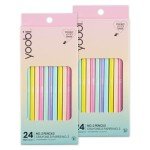 Yoobi Pre-Sharpened Pastel Pencils Set - 24 Pack