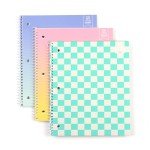 Yoobi 3-Pack Wide Ruled Spiral Notebooks