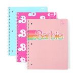 Barbie-Inspired 3-Pack Spiral Notebooks Set