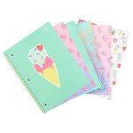 Cute Spiral Notebook Set â Bulk 6-Pack