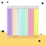 Yoobi Pre-Sharpened Pastel Pencils Set - 24 Pack