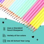 Yoobi Pre-Sharpened Pastel Pencils Set - 24 Pack