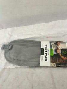 Gray RFID Blocking Travel Waist Pouch Wallet