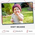 Cozy White Speckled Baby Beanie for Winter