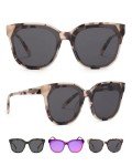 Oversized Cream Tortoise Square Sunglasses for Women