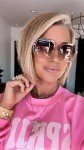 Oversized Light Pink Square Sunglasses for Women
