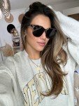 Oversized Cream Tortoise Square Sunglasses for Women