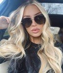 Oversized Gold & Black Gradient Aviator Sunglasses