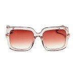 Oversized Light Pink Square Sunglasses for Women
