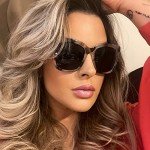 Hailey Oversized UV400 Square Sunglasses for Women