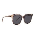 Oversized Cream Tortoise Square Sunglasses for Women