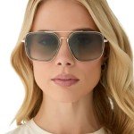 Oversized Cool Matcha Navigator Sunglasses for Women