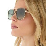 Oversized Cool Matcha Navigator Sunglasses for Women
