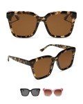DIFF Meredith Oversized Square Sunglasses - Espresso Tortoise