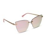 Becky V Oversized Cat Eye Sunglasses - Gold & Pink