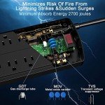 Nuetsa 8-Outlet Surge Protector with 4 USB Ports