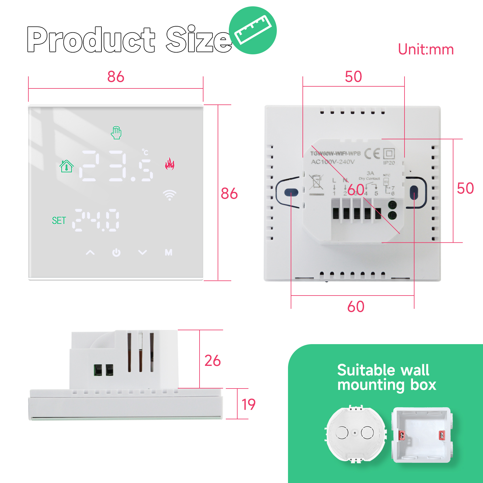 Smart Thermostat for Gas Boiler and Heating