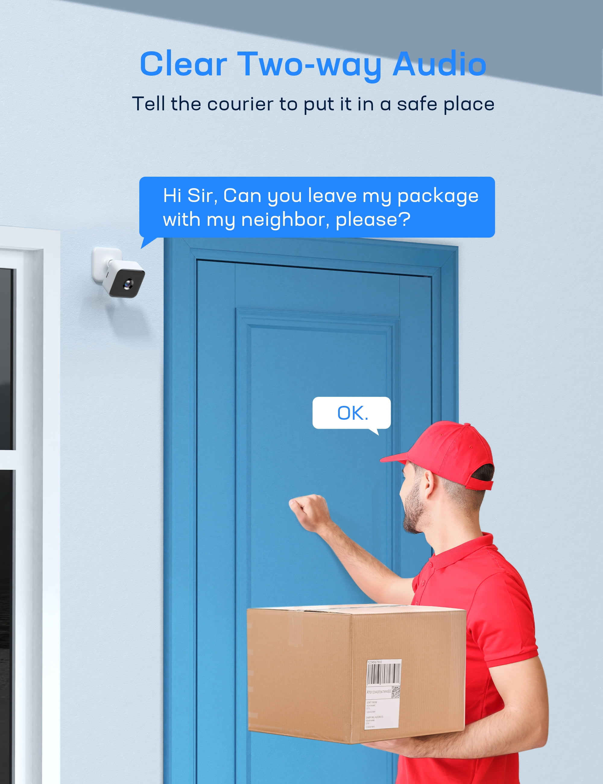 Teckin Indoor Wi-Fi Security Camera, 2 Pack