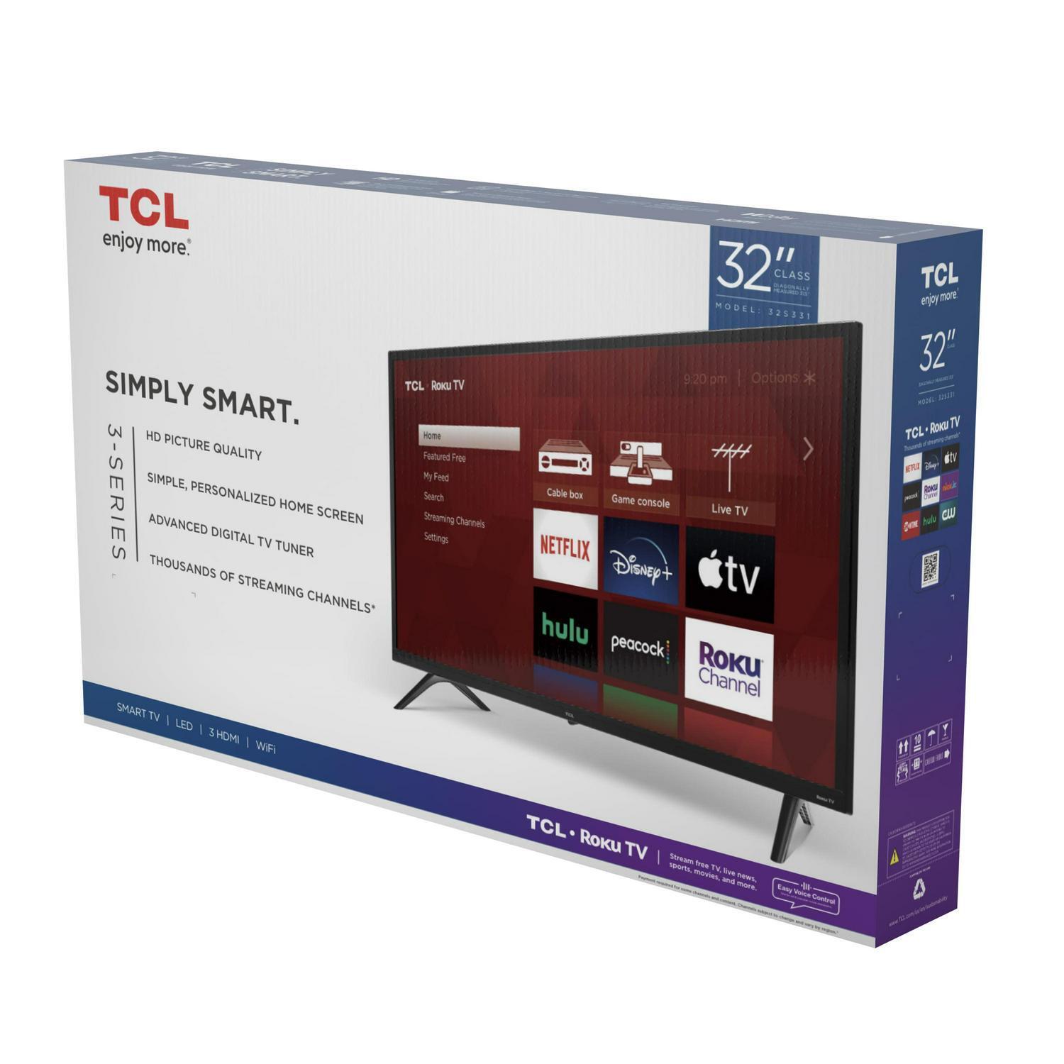 TCL 32" 720P HD Roku Smart TV 3 Series