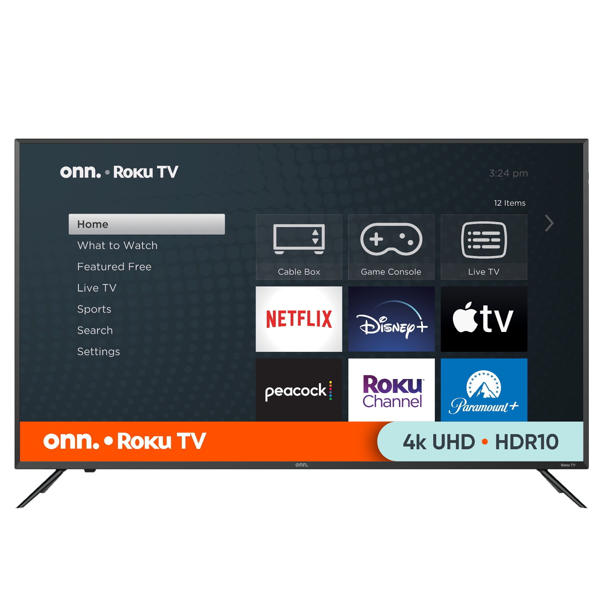 onn. 50” 4K UHD Roku Smart TV HDR