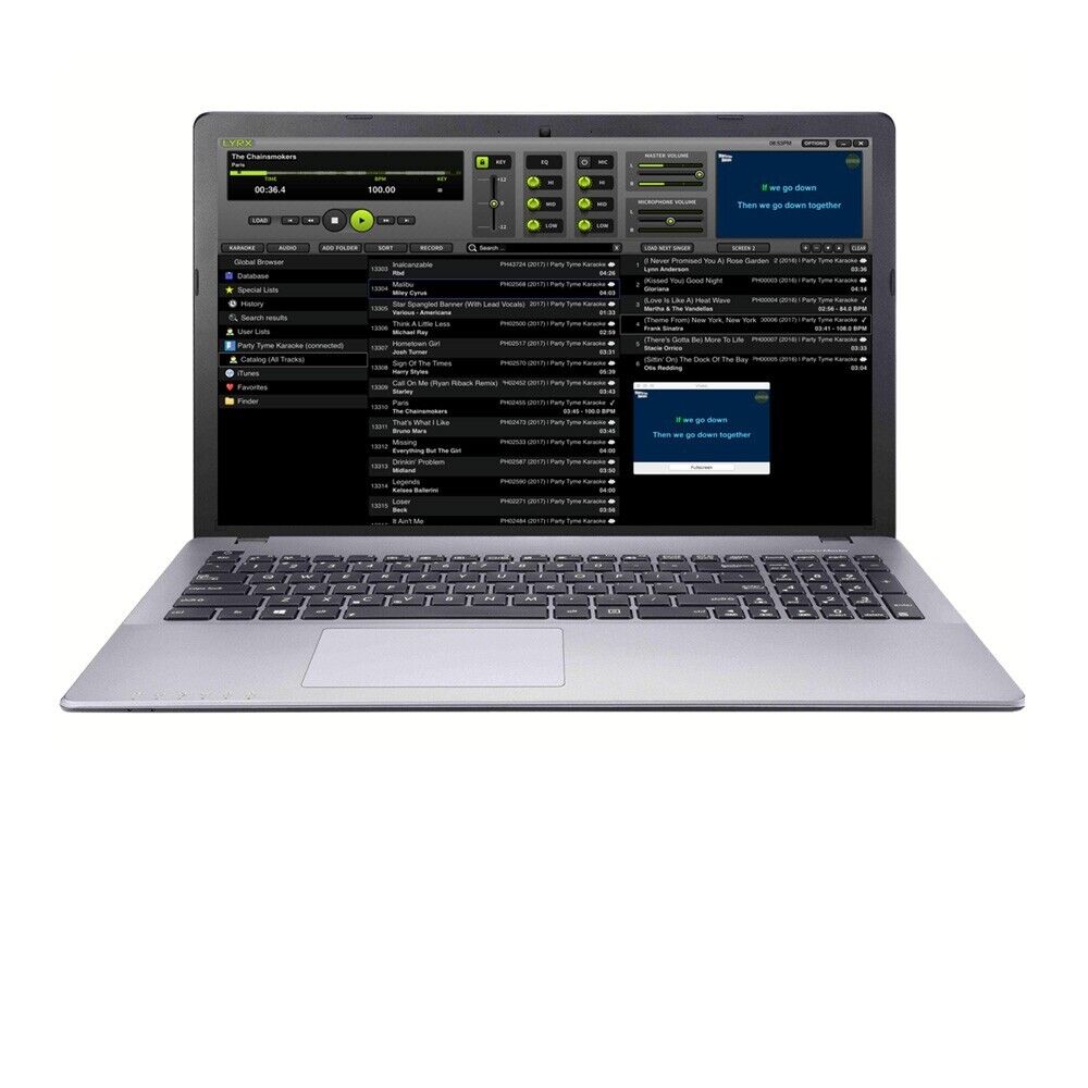 Laptop Karaoke System with Bluetooth Speakers & Recording