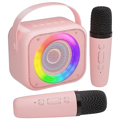Karaoke Machine for Kids with Lights & Mics