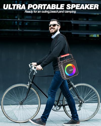 Ankuka Karaoke Machine with 2 Wireless Mics and Lights