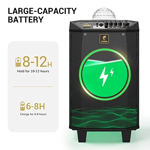 TONOR Karaoke Machine with 2 Wireless Mics